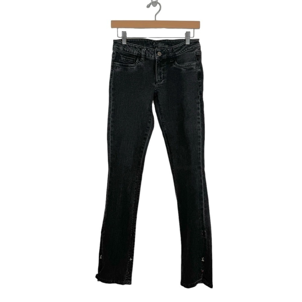 Radcliffe London Low Rise Skinny Jeans Womens 26 Black Removable Stirrups Y2K